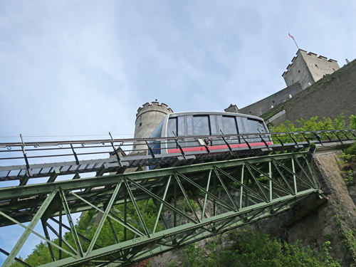 Funicular in Salzburg Austria